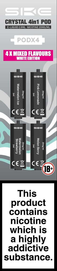 SKE CRYSTAL 4in1 Replacement Pre Filled Pods - 4 Pack