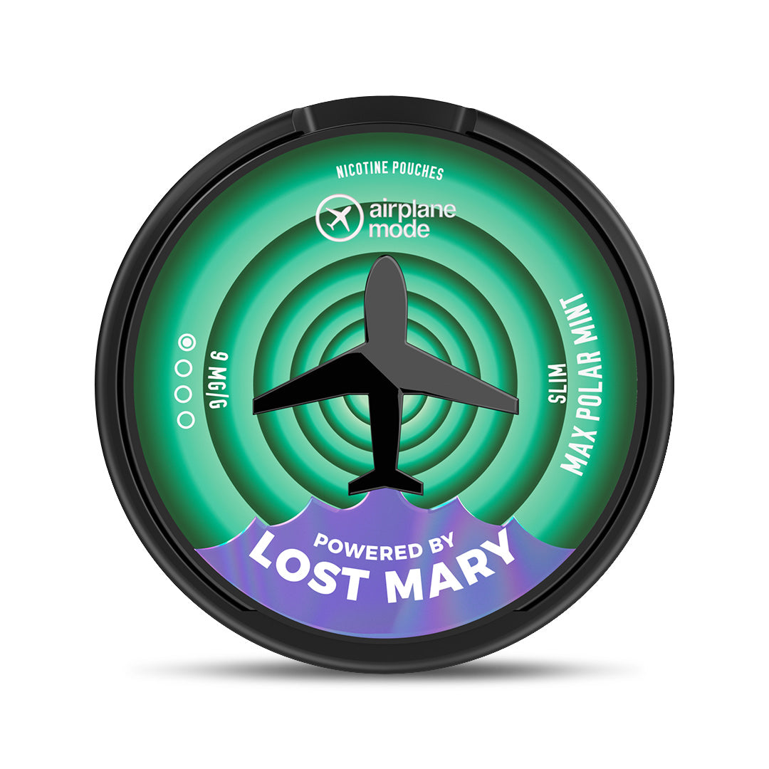Airplane Mode Powered By Lost Mary Nicotine Pouch - Max Polar Mint