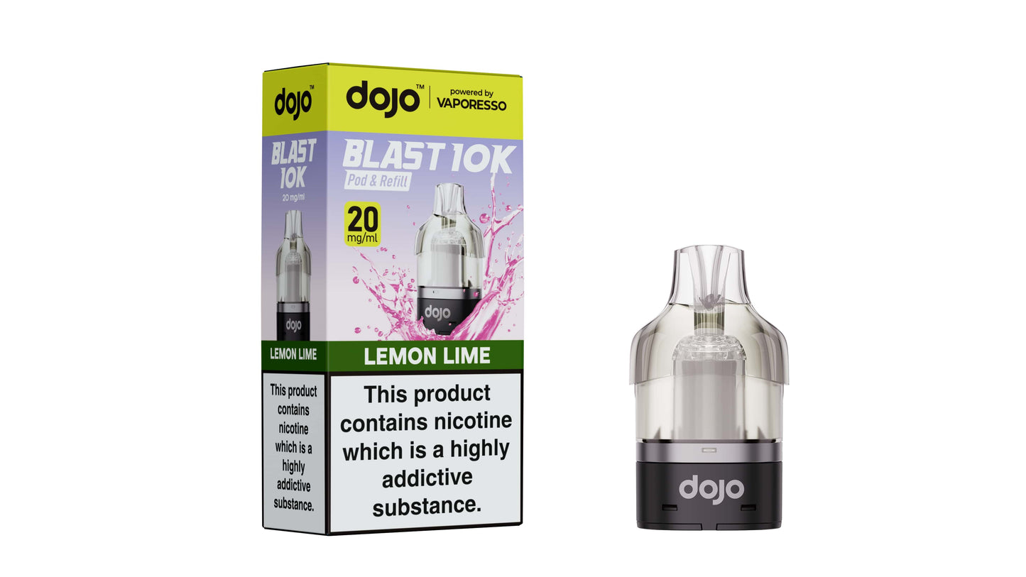 DOJO BLAST 10K Pod & Refill Powered by Vaporesso - Lemon Lime