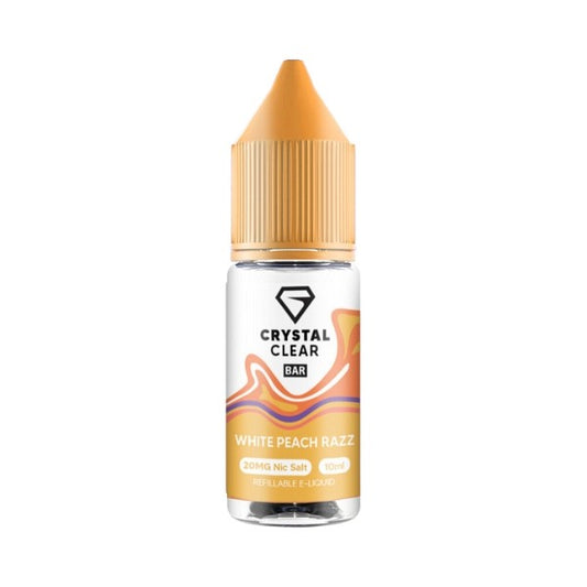 Crystal Clear Bar Salt - Nic Salt - White Peach Razz 
