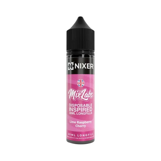 Nixer X Mix Labs - 30ml - Lime Cherry Raspberry - Longfill