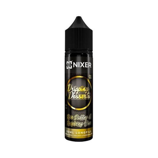 Nixer X Dripping Desserts - 30ml - Rice Pudding & Raspberry Jam - Longfill