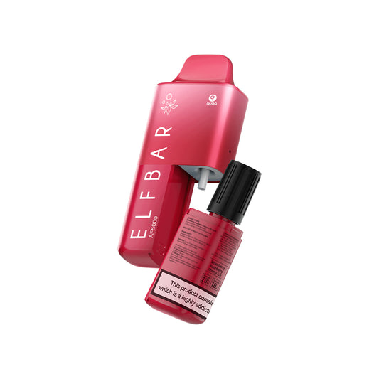 Elf Bar AF5000 Rechargeable Pod Kit - Strawberry Raspberry Cherry Ice 