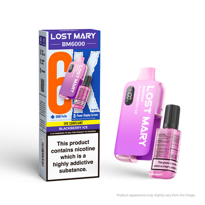 Lost Mary BM6000 Rechargeable Pod Kit - Blackberry Ice 