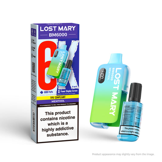 Lost Mary BM6000 Rechargeable Pod Kit - Menthol 
