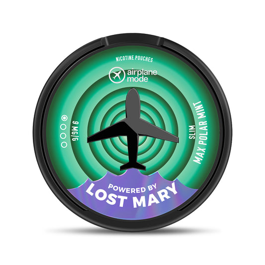 Airplane Mode Powered By Lost Mary Nicotine Pouch - Max Polar Mint 