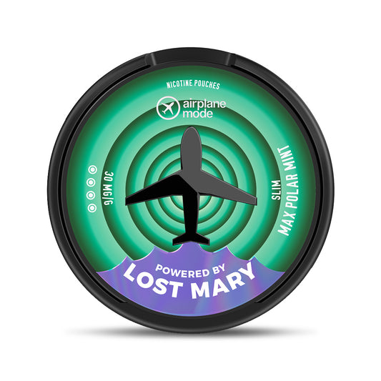 Airplane Mode Powered By Lost Mary Nicotine Pouch - Max Polar Mint 