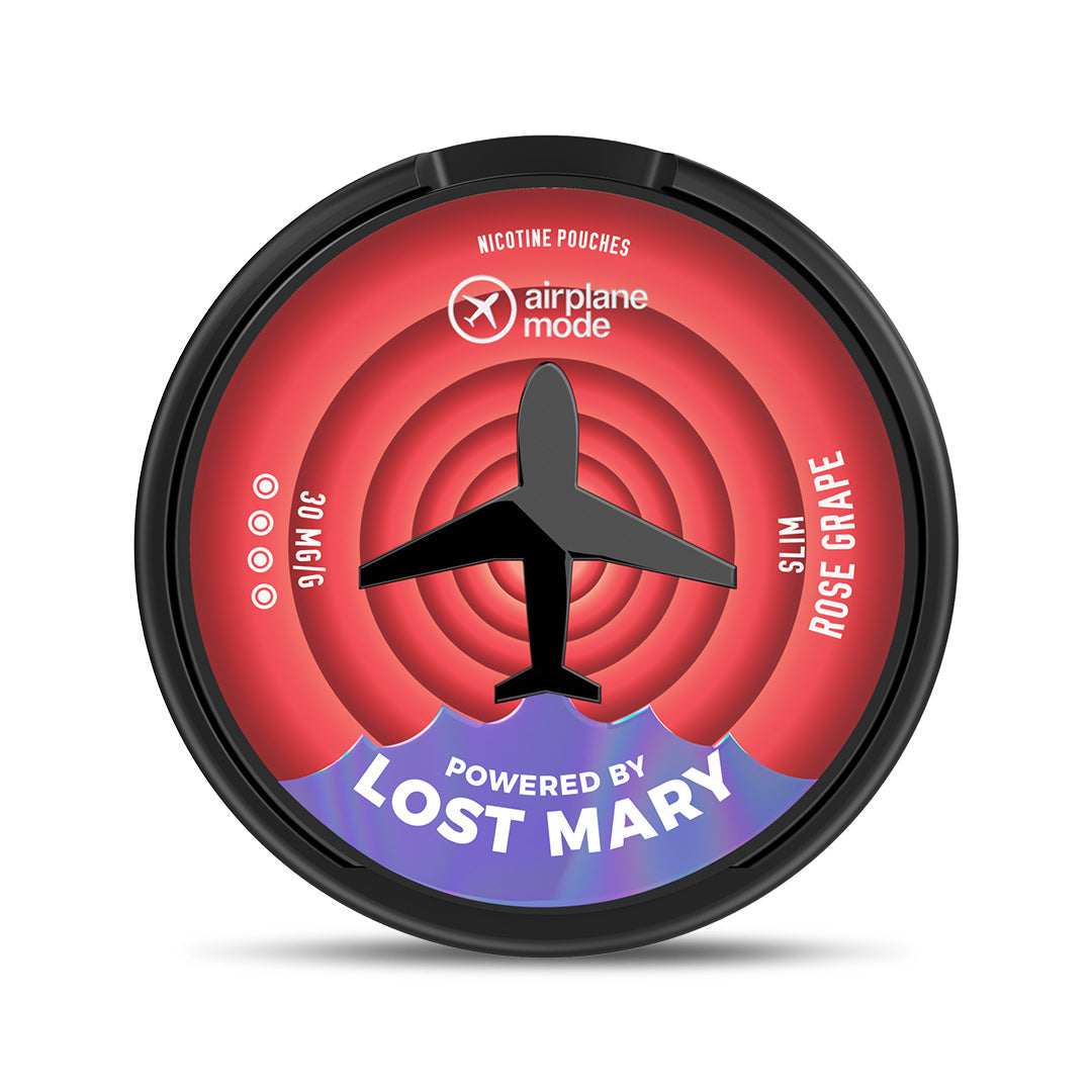 Airplane Mode Powered By Lost Mary Nicotine Pouch - Rose Grape 