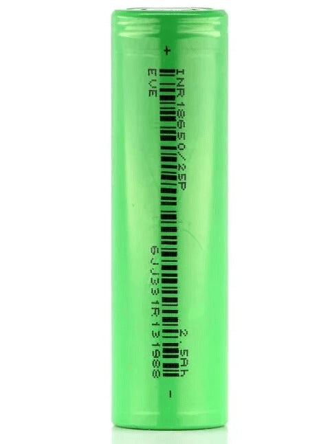 EVE 25P - 18650 Battery - 2500mAh - 20A -Max 55W Single  Max 110W Dual