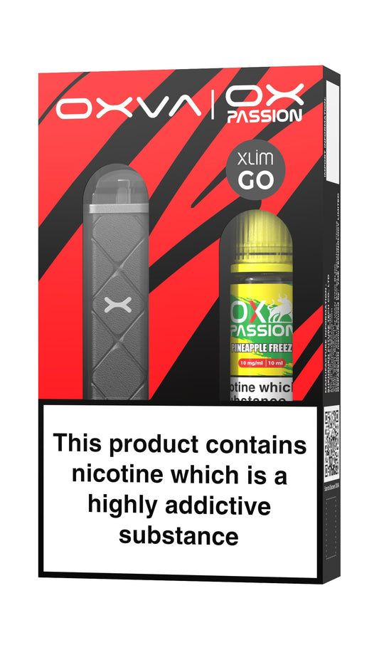 Oxva Xlim Go Pod Kit Dark Grey and Ox Passion - Pineapple Freeze 