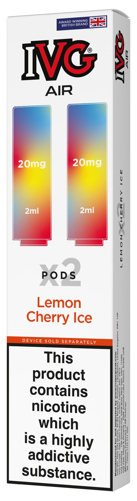 IVG Air Replacement Pre Filled Pods - 2 Pack 