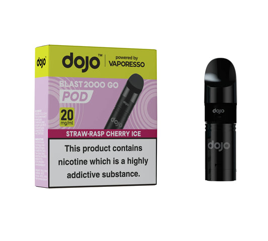 DOJO BLAST 2000 Go Pod & Refill Powered by Vaporesso - Strawberry Raspberry Cherry Ice 