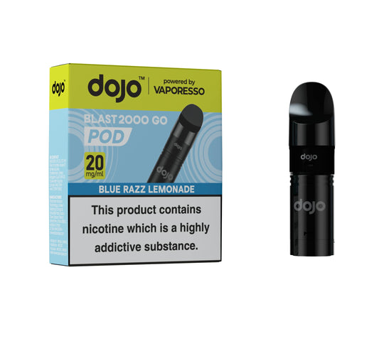DOJO BLAST 2000 Go Pod & Refill Powered by Vaporesso - Blue Razz Lemonade 