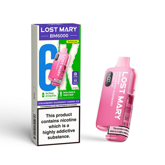 Lost Mary BM6000 Pre Filled Pod Kit - Strawberry Raspberry Cherry Ice 