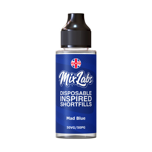100ml Shortfill Mad Blue 